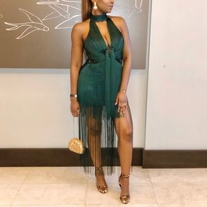 COPY - NYE green fringe dress (New Years Eve from ASOS)